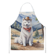 Load image into Gallery viewer, Samoyed Cowboy Welcome Apron – Artist-Designed Kitchen, BBQ &amp; Craft Apron