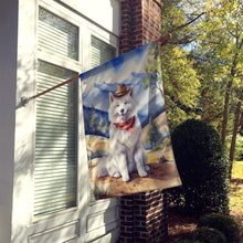 Load image into Gallery viewer, Samoyed Cowboy Welcome House Flag