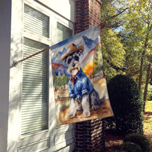 Load image into Gallery viewer, Schnauzer Cowboy Welcome House Flag