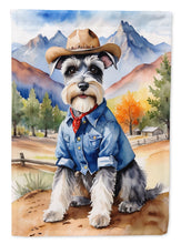 Load image into Gallery viewer, Schnauzer Cowboy Welcome House Flag
