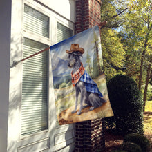 Load image into Gallery viewer, Scottish Deerhound Cowboy Welcome House Flag