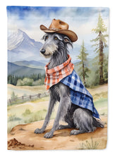 Load image into Gallery viewer, Scottish Deerhound Cowboy Welcome House Flag