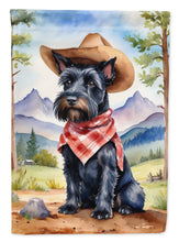 Load image into Gallery viewer, Scottish Terrier Cowboy Welcome House Flag