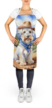 Load image into Gallery viewer, Sealyham Terrier Cowboy Welcome Apron – Artist-Designed Kitchen, BBQ &amp; Craft Apron