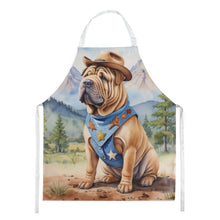 Load image into Gallery viewer, Shar Pei Cowboy Welcome Apron – Artist-Designed Kitchen, BBQ &amp; Craft Apron