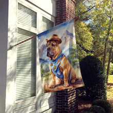 Load image into Gallery viewer, Shar Pei Cowboy Welcome House Flag
