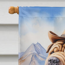 Load image into Gallery viewer, Shar Pei Cowboy Welcome House Flag