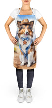 Load image into Gallery viewer, Sheltie Cowboy Welcome Apron – Artist-Designed Kitchen, BBQ &amp; Craft Apron