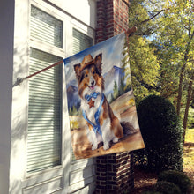 Load image into Gallery viewer, Sheltie Cowboy Welcome House Flag
