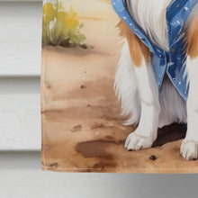 Load image into Gallery viewer, Sheltie Cowboy Welcome House Flag