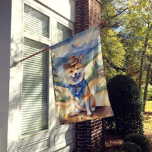 Load image into Gallery viewer, Shiba Inu Cowboy Welcome House Flag