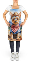 Load image into Gallery viewer, Silky Terrier Cowboy Welcome Apron – Artist-Designed Kitchen, BBQ &amp; Craft Apron