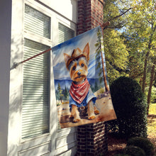 Load image into Gallery viewer, Silky Terrier Cowboy Welcome House Flag