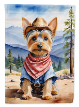Load image into Gallery viewer, Silky Terrier Cowboy Welcome House Flag