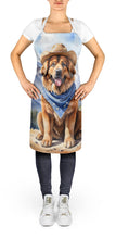 Load image into Gallery viewer, Tibetan Mastiff Cowboy Welcome Apron – Artist-Designed Kitchen, BBQ &amp; Craft Apron