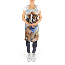 Load image into Gallery viewer, Tibetan Spaniel Cowboy Welcome Apron – Artist-Designed Kitchen, BBQ &amp; Craft Apron