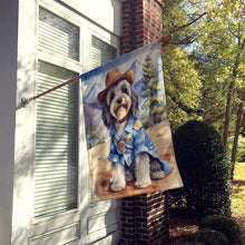Load image into Gallery viewer, Tibetan Terrier Cowboy Welcome House Flag