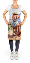 Load image into Gallery viewer, Vizsla Cowboy Welcome Apron – Artist-Designed Kitchen, BBQ &amp; Craft Apron