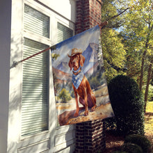 Load image into Gallery viewer, Vizsla Cowboy Welcome House Flag