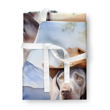 Load image into Gallery viewer, Weimaraner Cowboy Welcome Apron – Artist-Designed Kitchen, BBQ &amp; Craft Apron