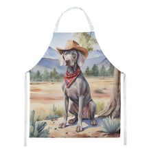 Load image into Gallery viewer, Weimaraner Cowboy Welcome Apron – Artist-Designed Kitchen, BBQ &amp; Craft Apron