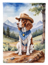 Load image into Gallery viewer, Welsh Springer Spaniel Cowboy Welcome House Flag