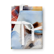 Load image into Gallery viewer, Westie Cowboy Welcome Apron – Artist-Designed Kitchen, BBQ &amp; Craft Apron