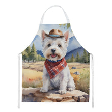 Load image into Gallery viewer, Westie Cowboy Welcome Apron – Artist-Designed Kitchen, BBQ &amp; Craft Apron