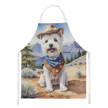 Load image into Gallery viewer, Westie Cowboy Welcome Apron – Artist-Designed Kitchen, BBQ &amp; Craft Apron