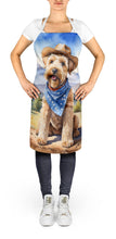 Load image into Gallery viewer, Wheaten Terrier Cowboy Welcome Apron – Artist-Designed Kitchen, BBQ &amp; Craft Apron