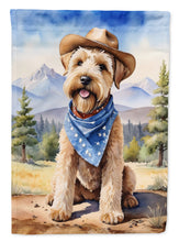 Load image into Gallery viewer, Wheaten Terrier Cowboy Welcome House Flag