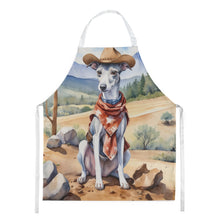 Load image into Gallery viewer, Whippet Cowboy Welcome Apron – Artist-Designed Kitchen, BBQ &amp; Craft Apron