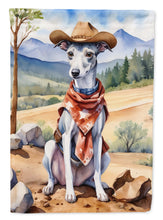 Load image into Gallery viewer, Whippet Cowboy Welcome House Flag