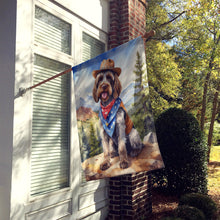 Load image into Gallery viewer, Wirehaired Pointing Griffon Cowboy Welcome House Flag