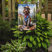 Load image into Gallery viewer, Wirehaired Pointing Griffon Cowboy Welcome Garden Flag – Western Dog Yard Decor with Mountain Landscape