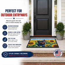Load image into Gallery viewer, Affenpinscher in Sunflowers Doormat Front Door Mat Indoor Outdoor Rugs for Entryway, Non Slip Washable Low Pile, 24H X 36W