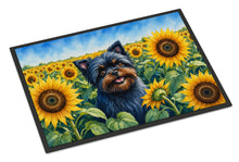 Load image into Gallery viewer, Affenpinscher in Sunflowers Doormat Front Door Mat Indoor Outdoor Rugs for Entryway, Non Slip Washable Low Pile, 24H X 36W