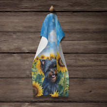 Load image into Gallery viewer, Affenpinscher in Sunflowers Kitchen Towel