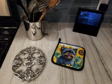 Load image into Gallery viewer, Affenpinscher in Sunflowers Pot Holders - Set of 2 Decorative Kitchen Helpers | Made in the USA