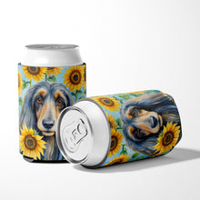 Load image into Gallery viewer, Afghan Hound in Sunflowers Can or Bottle Hugger