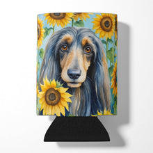 Load image into Gallery viewer, Afghan Hound in Sunflowers Can or Bottle Hugger