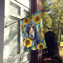 Load image into Gallery viewer, Afghan Hound in Sunflowers House Flag