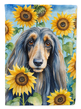 Load image into Gallery viewer, Afghan Hound in Sunflowers House Flag