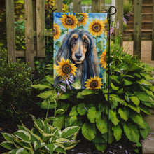 Load image into Gallery viewer, Afghan Hound in Sunflowers Garden Flag – Bright Dog-Themed Yard Decor
