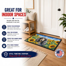 Load image into Gallery viewer, Afghan Hound in Sunflowers Doormat Front Door Mat Indoor Outdoor Rugs for Entryway, Non Slip Washable Low Pile, 24H X 36W
