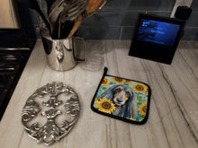 Load image into Gallery viewer, Afghan Hound in Sunflowers Pot Holders - Set of 2 Decorative Kitchen Helpers | Made in the USA