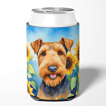 Load image into Gallery viewer, Airedale Terrier in Sunflowers Can or Bottle Hugger