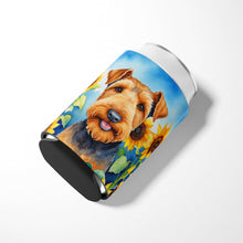 Load image into Gallery viewer, Airedale Terrier in Sunflowers Can or Bottle Hugger