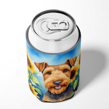 Load image into Gallery viewer, Airedale Terrier in Sunflowers Can or Bottle Hugger