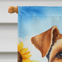 Load image into Gallery viewer, Airedale Terrier in Sunflowers House Flag